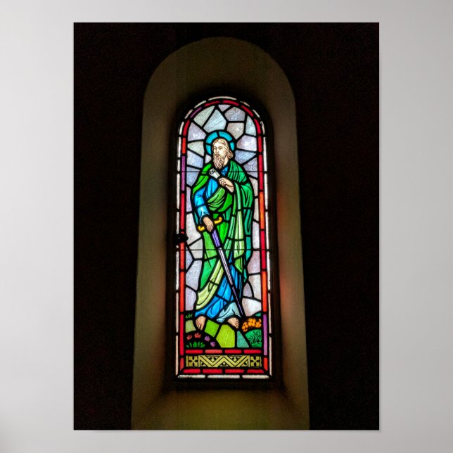 Catholic Church Stained Glass Art Poster (Front)