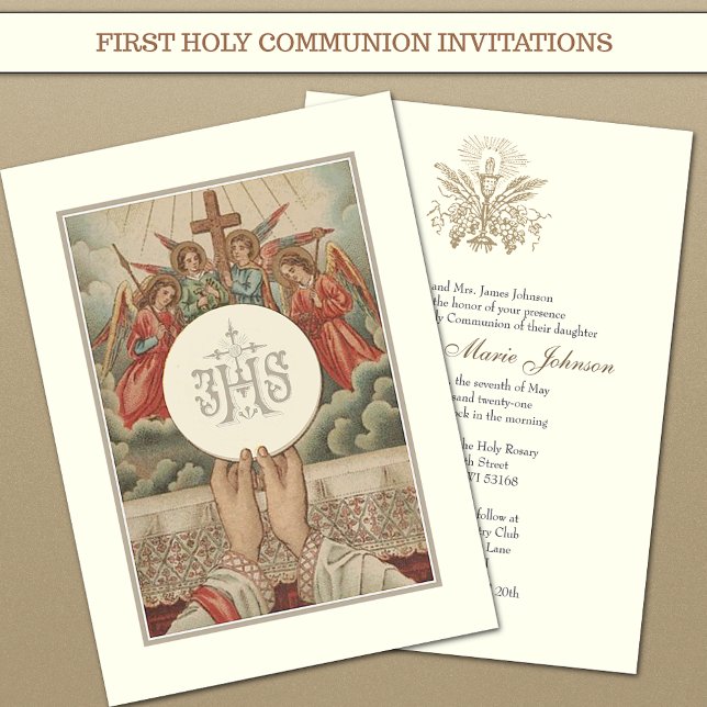 Catholic Communion Eucharist Priest Mass Invitation (Creator Uploaded)