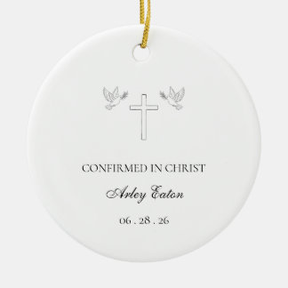 Catholic Confirmation Christmas Ceramic Tree Decoration