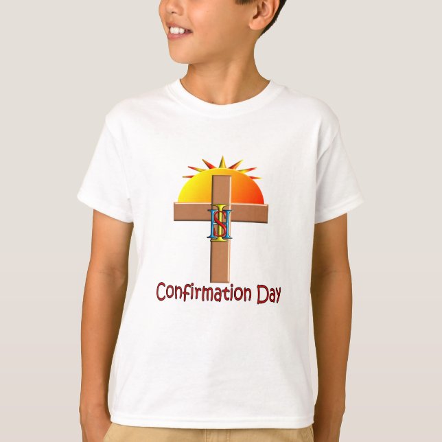 Catholic Confirmation Day for Kids T-Shirt (Front)