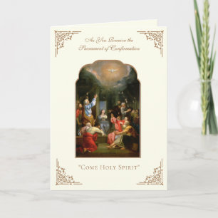 Catholic Confirmation Holy Spirit Virgin Mary Card