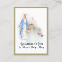 Catholic Consecration Prayer of Child to Mary