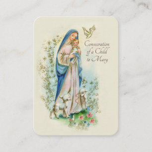 Catholic Consecration Prayer of Child to Mary----- Place Card