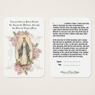 Catholic Consecration Prayer to Jesus Virgin Mary