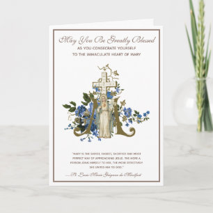 Catholic Consecration to Immaculate Mary Religious Card