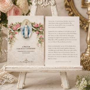 Catholic Courtship Prayer Through Our Lady Vintage Business Card