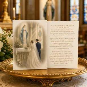Catholic Courtship Prayer to Our Lady Holy Card