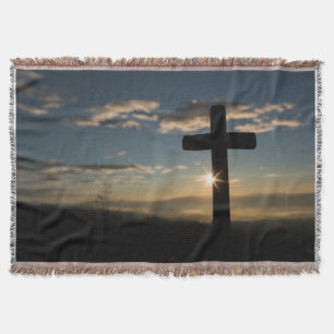 Catholic Cross Throw Blanket