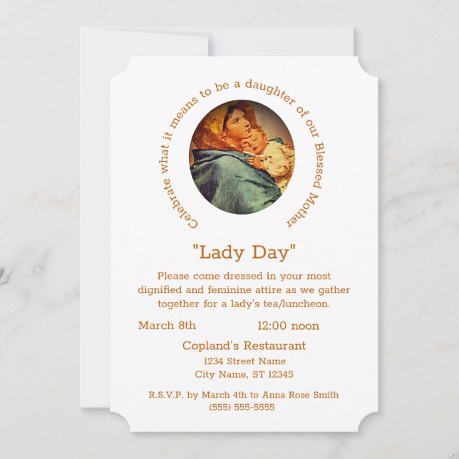 Catholic Customisable Invitation  (Front)