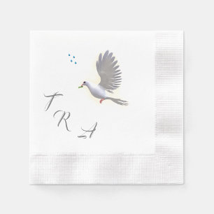 Catholic Dove and Water Paper Napkin