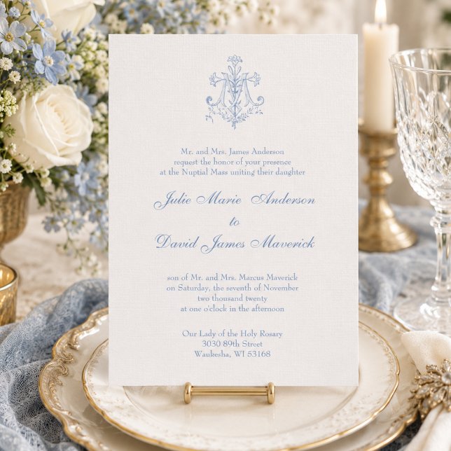 Catholic Elegant Religious Mary Wedding Invitation (Creator Uploaded)