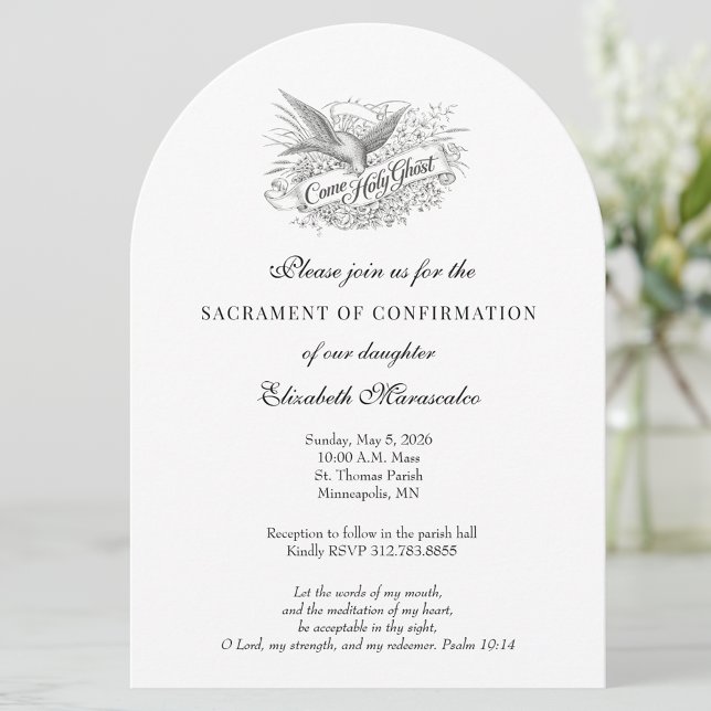 Catholic Elegant Sacrament of Confirmation Invitation (Creator Uploaded)