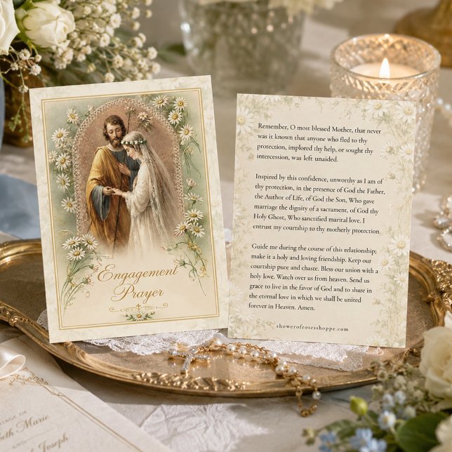 Catholic Engagement Courtship Prayer Holy Card (Creator Uploaded)