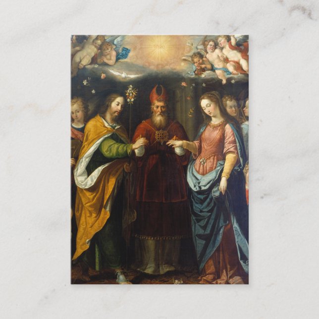 Catholic Engagement Courtship Wedding Prayer  Enclosure Card (Front)