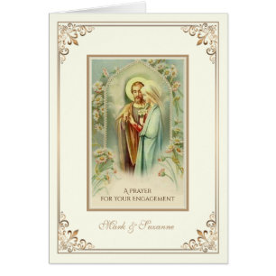Catholic Engagement Prayer Congratulations Card