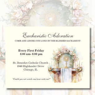 Catholic Eucharistic Adoration Jesus Prayer Cards
