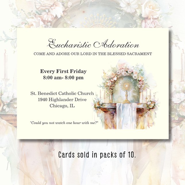 Catholic Eucharistic Adoration Jesus Prayer Cards (Creator Uploaded)