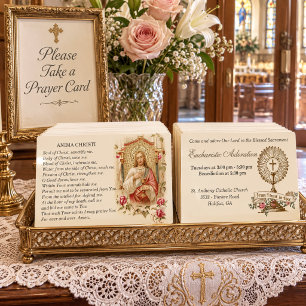 Catholic Eucharistic Adoration Jesus Prayer Enclosure Card