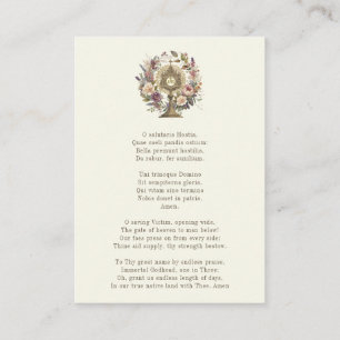 Catholic Eucharistic Host Scripture Prayer  Calling Card