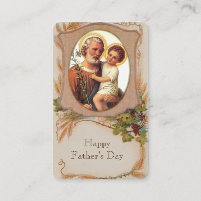 Catholic Father's Day Remembrance Holy Card (Front)