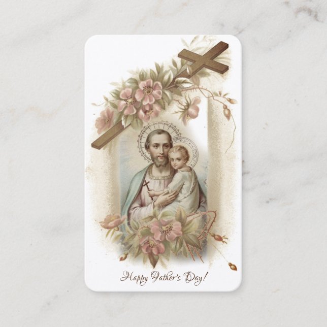 Catholic Father's Day Remembrance Holy Card (Front)