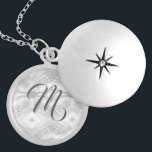 Catholic Faux-Satin Locket Necklace<br><div class="desc">Design features a white faux-satin background creating an elegant look. Monogram of recipient is displayed as centre design. Makes a beautiful gift for bridesmaid or maid of honour. Designed to coordinate with the Catholic Faux-Satin Wedding Suite.</div>