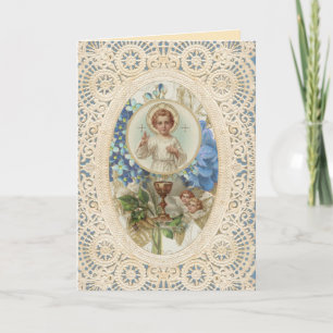 Catholic First Holy Communion Chalice Host Card