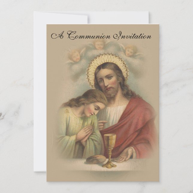 Catholic First Holy Communion Invitation (Front)