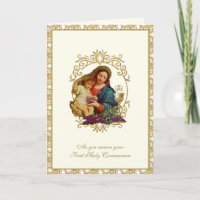 Catholic First Holy Communion Jesus Mary Elegant