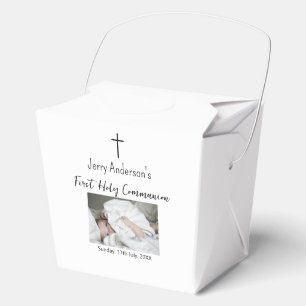 Catholic first holy communion simple QR minimal Favour Box