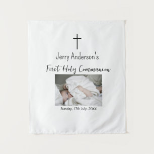 Catholic first holy communion simple QR minimal Tapestry