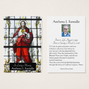 Catholic Funeral Jesus Prayer Holy Card