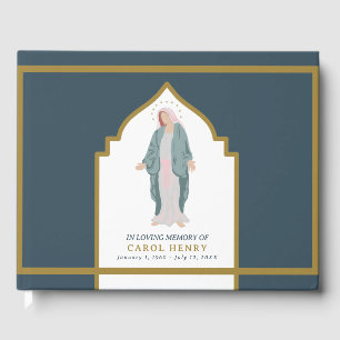 Catholic Funeral Marian Guest Book