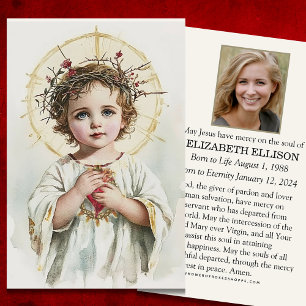 Catholic Funeral Memorial Jesus Prayer Card