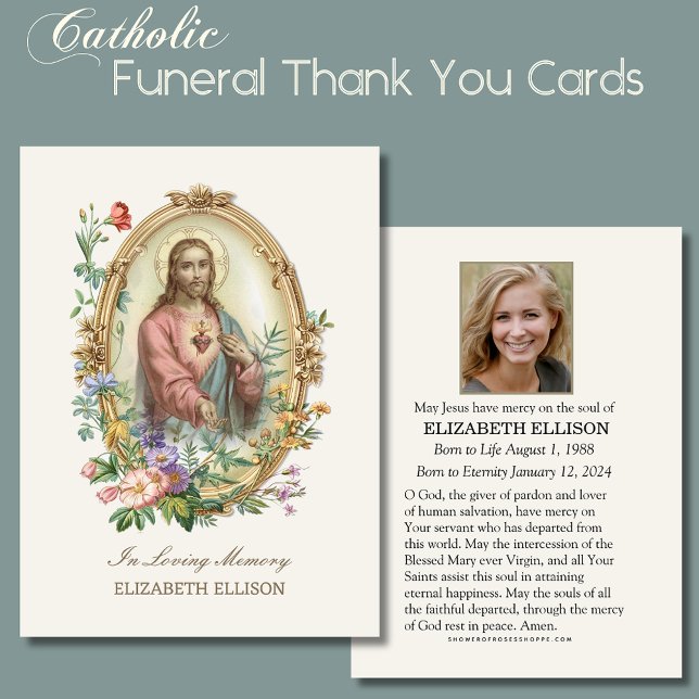 Catholic Funeral Memorial Jesus Prayer Card (Creator Uploaded)