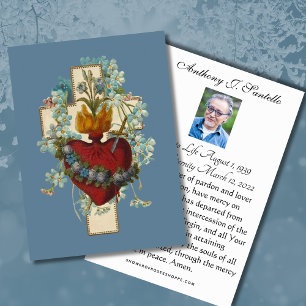 Catholic Funeral Memorial Prayer Holy Card