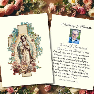 Catholic Funeral Memorial Prayer Holy Card