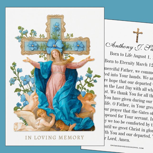 Catholic Funeral Memorial Prayer Holy Card (Creator Uploaded)