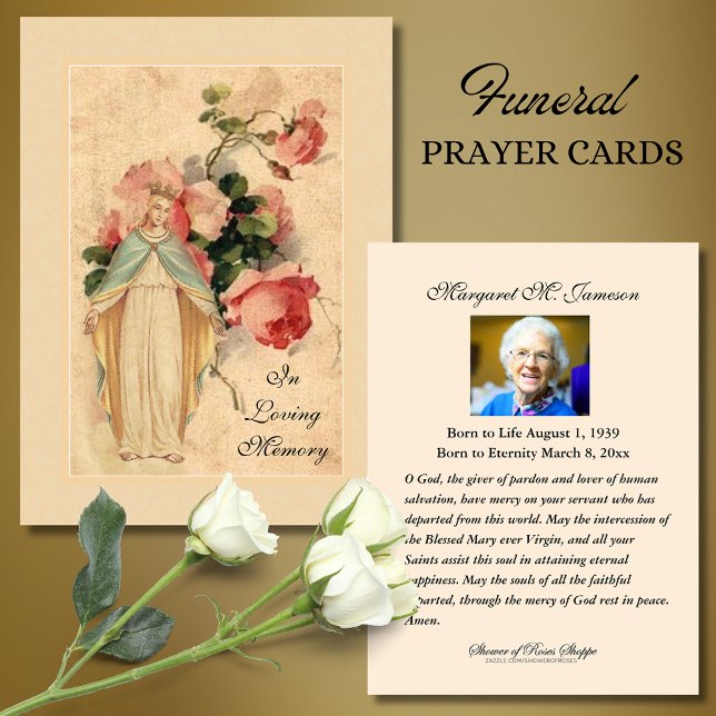 Catholic Funeral Memorial Prayer Holy Card (Creator Uploaded)