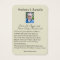 Catholic Funeral Memorial Prayer Holy Card