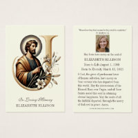 Catholic Funeral Memorial St. Joseph Prayer Card