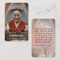 Catholic Funeral Prayer Card