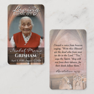 Catholic Funeral Prayer Card