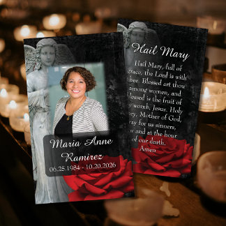 Catholic Funeral Prayer Card