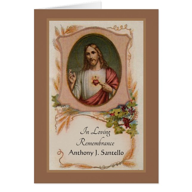 Catholic Funeral Prayer & Thank you Condolence (Front)