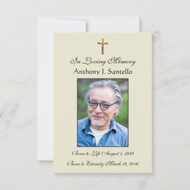 Catholic Funeral Service Jesus Prayer Card (Front)