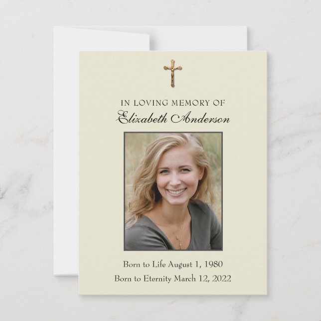 Catholic Funeral Service Jesus Prayer Card (Front)