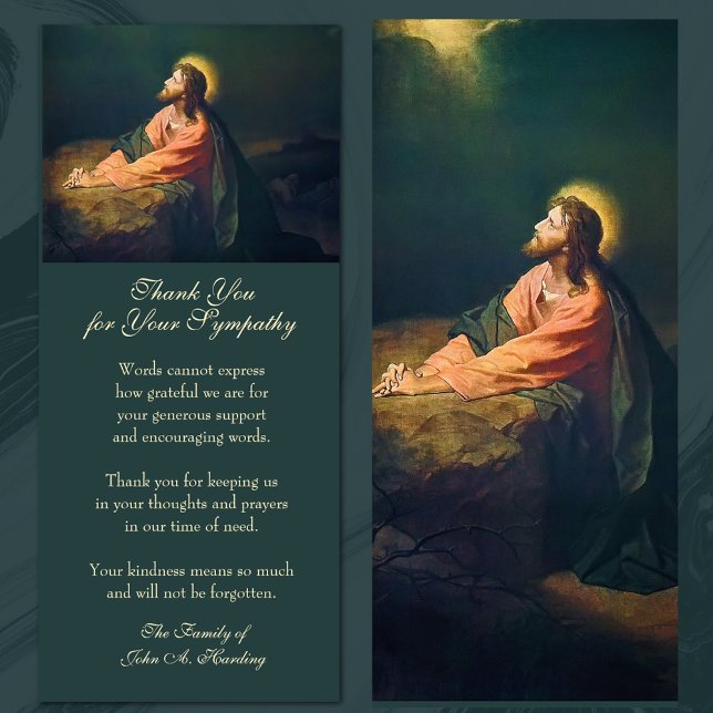 Catholic Funeral Sympathy Agony in Garden Card (Creator Uploaded)