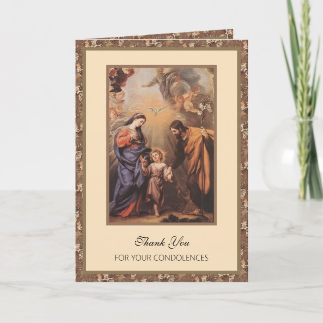 Catholic Funeral Thank You Family Prayer Card (Front)