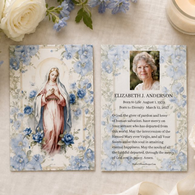 Catholic Funeral Virgin Mary Memorial Prayer Holy  (Creator Uploaded)